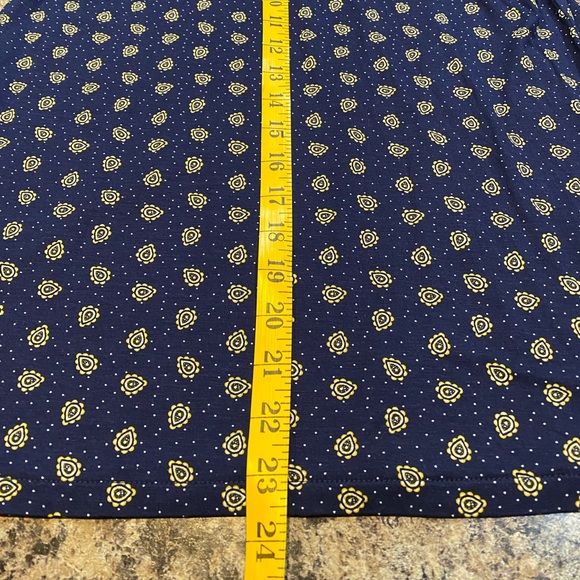 EUC Boden Long Sleeve Top Navy w/Yellow - Picture 2 of 3